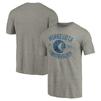 Men's Gray Minnesota Timberwolves Team Heritage Tri-Blend T-Shirt