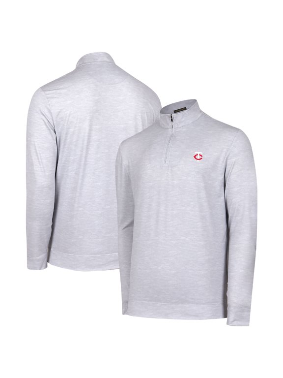 Men's Gray Minnesota Twins Sublime Tri-Blend Quarter-Zip Jacket