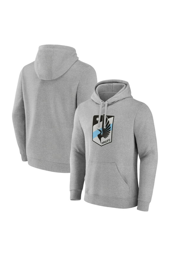 Men's Gray Minnesota United FC Official Logo Pullover Hoodie