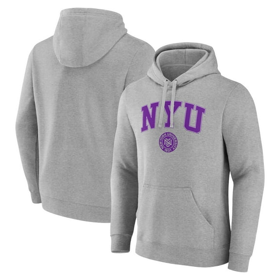 Men's Gray NYU Violets Campus Pullover Hoodie