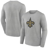 Men's Gray New Orleans Saints Primary Team Logo Long Sleeve T-Shirt