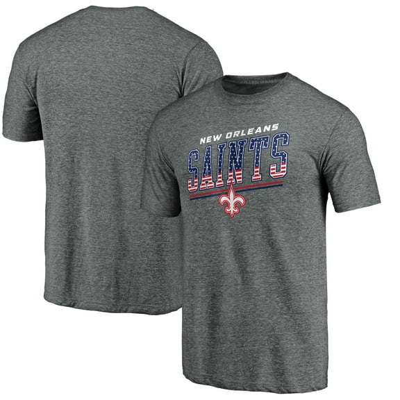 Men's Gray New Orleans Saints Team Freedom Tri-Blend T-Shirt