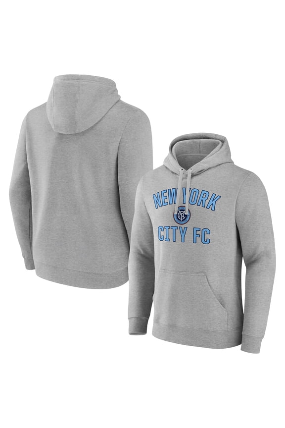 Men's Gray New York City FC Victory Arch Pullover Hoodie