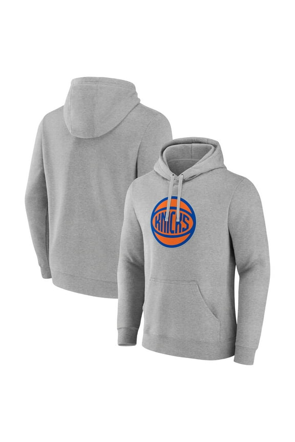 Men's Gray New York Knicks Alternate Logo Pullover Hoodie