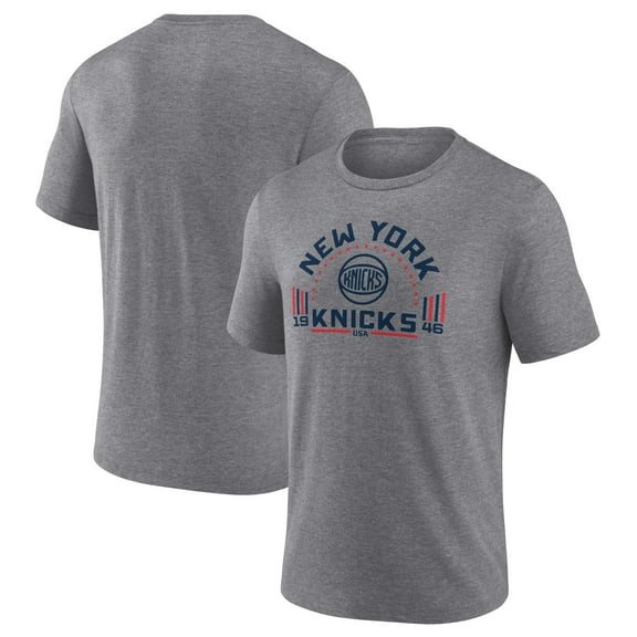 Men's Gray New York Knicks Team Freedom Tri-Blend T-Shirt