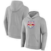 Mens Gray New York Red Bulls Official Logo Pullover Hoodie