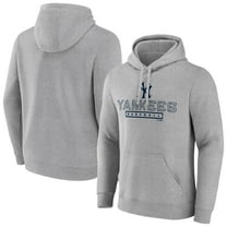 Men's Gray New York Yankees Evanston Stencil Pullover Hoodie