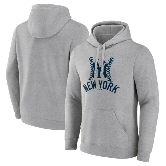Men's Gray New York Yankees Fastball Pullover Hoodie