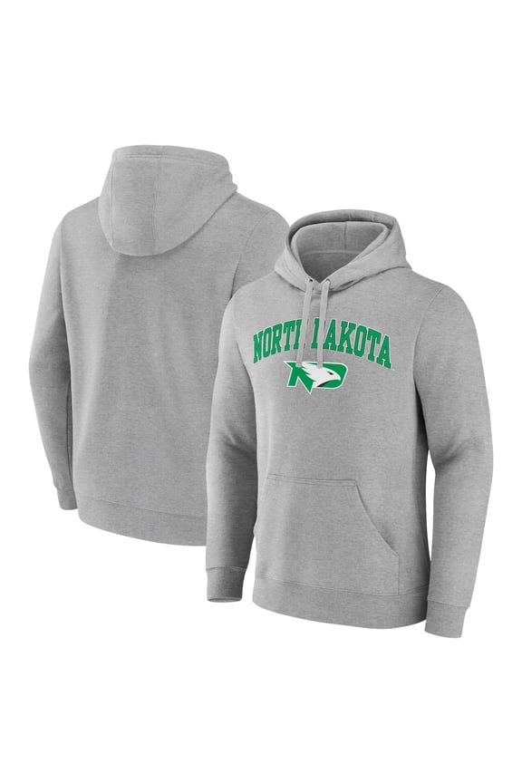 Men's Gray North Dakota Campus Pullover Hoodie