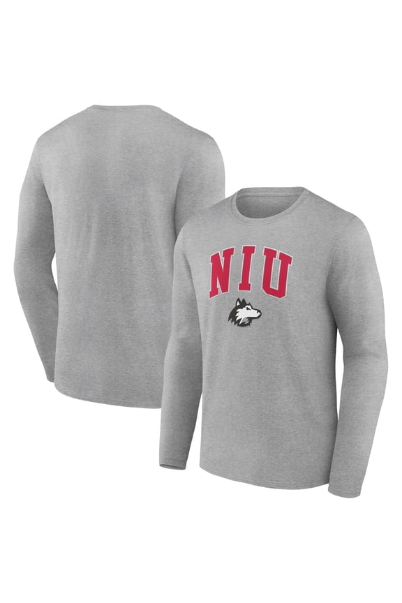 Men's Gray Northern Illinois Huskies Campus Long Sleeve T-Shirt