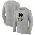 thumbnail image 1 of Men's Gray Notre Dame Fighting Irish Logo Long Sleeve T-Shirt, 1 of 3