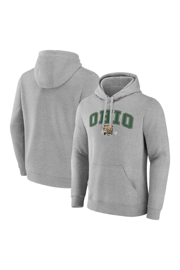Men's Gray Ohio Bobcats Campus Pullover Hoodie