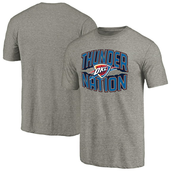 Men's Gray Oklahoma City Thunder Thunder Nation Hometown Collection Tri-Blend T-Shirt