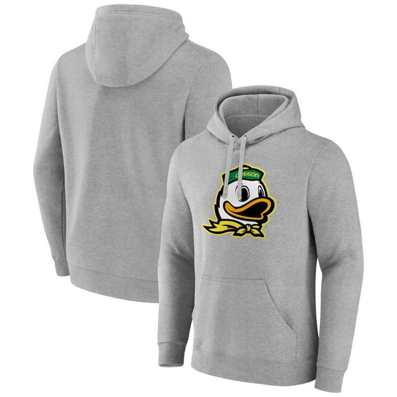 Men's Gray Oregon Ducks Logo Pullover Hoodie