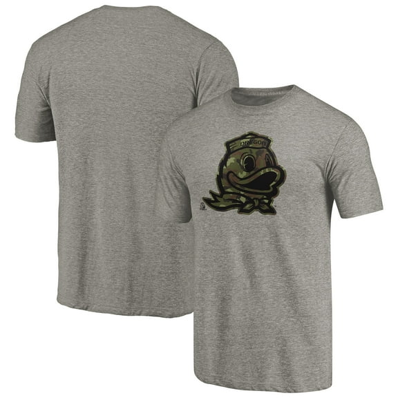Men's Gray Oregon Ducks Prestige Tri-Blend T-Shirt