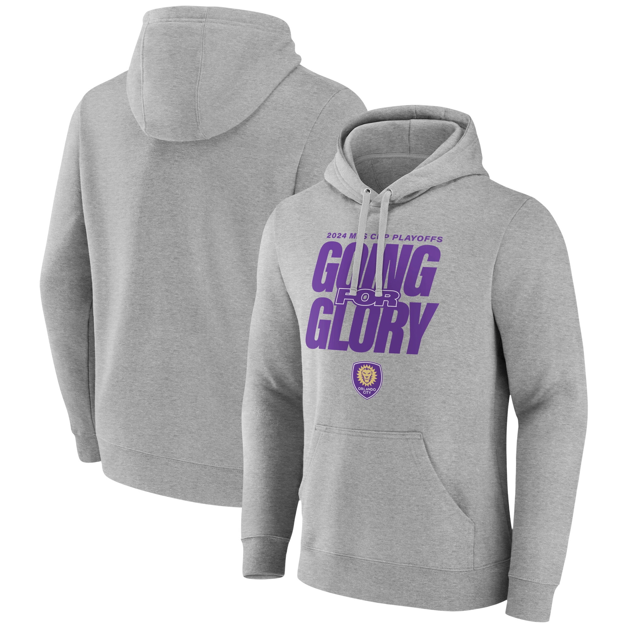 Men's Gray Orlando City SC 2024 MLS Cup Playoffs Pullover Hoodie