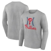 Men's Gray Philadelphia Phillies Fastball Long Sleeve T-Shirt