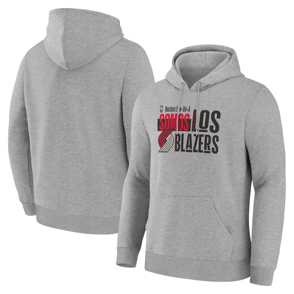 Men's Gray Portland Trail Blazers Noches Training Hoodie