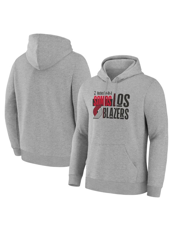 Men's Gray Portland Trail Blazers Noches Training Hoodie