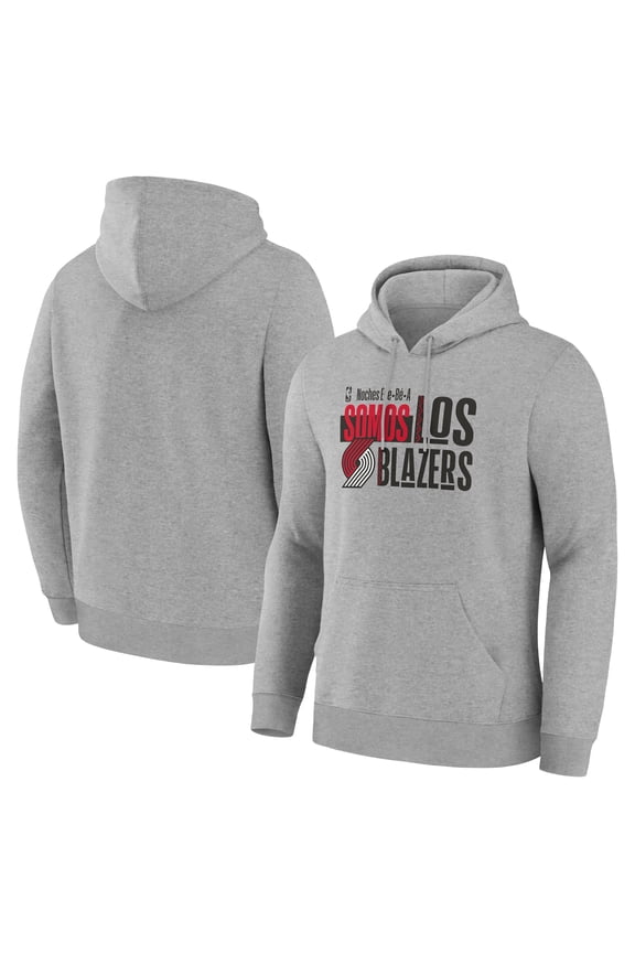 Men's Gray Portland Trail Blazers Noches Training Hoodie