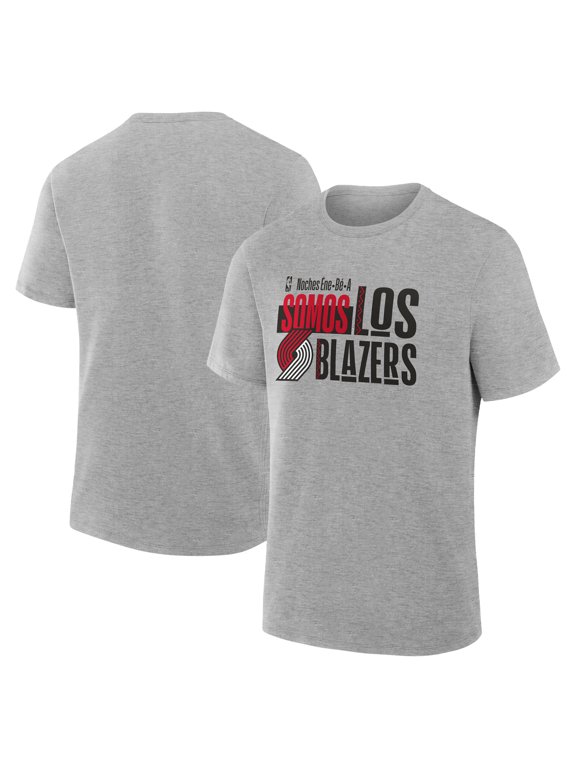 Men's Gray Portland Trail Blazers Noches Training T-Shirt