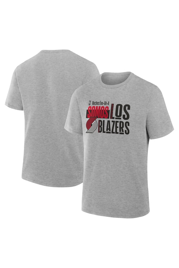 Men's Gray Portland Trail Blazers Noches Training T-Shirt