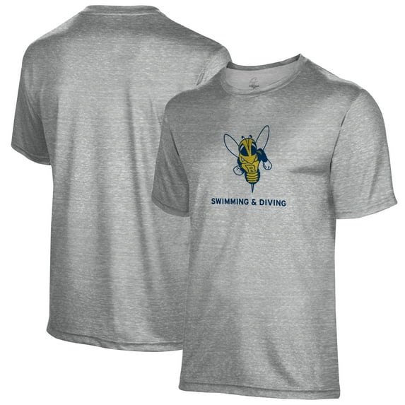 Men's Gray Rochester Yellow Jackets Swimming & Diving Name Drop T-Shirt