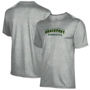 Men's Gray SUNY Brockport Golden Eagles Gymnastics Name Drop T-Shirt