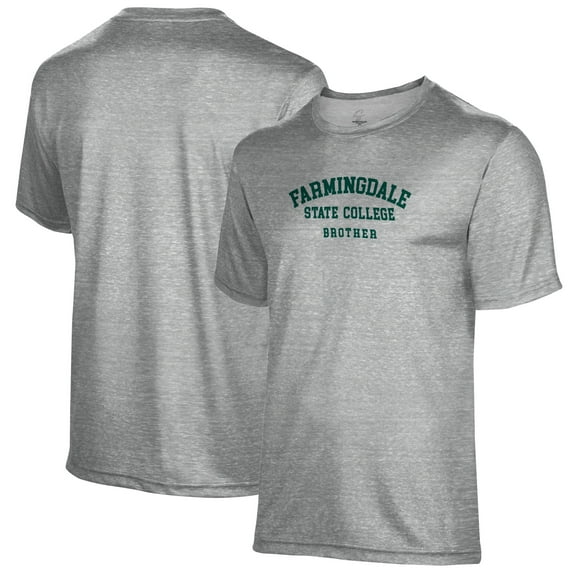 Men's Gray SUNY Farmingdale State Rams Brother Name Drop T-Shirt