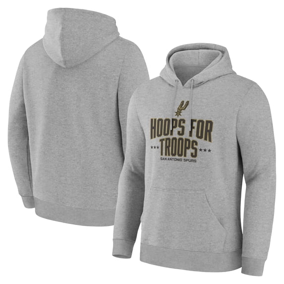 Men's Gray San Antonio Spurs Hoops For Troops Hoodie