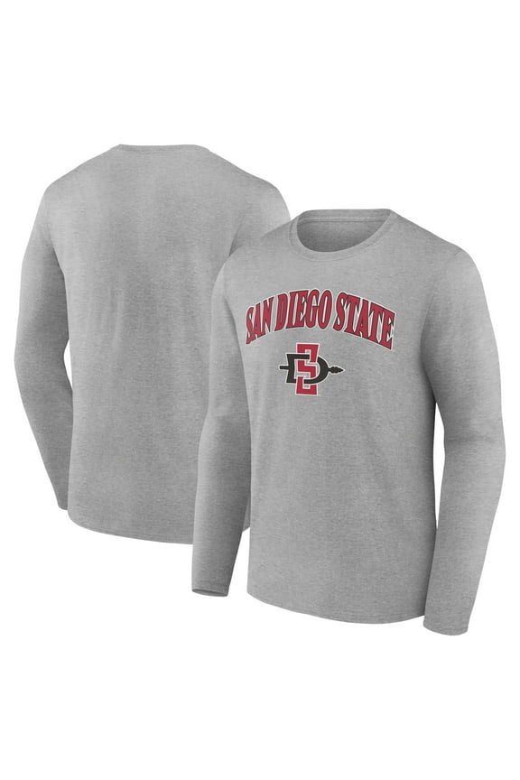 Men's Gray San Diego State Aztecs Campus Long Sleeve T-Shirt