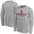 thumbnail image 1 of Men's Gray St. Louis Cardinals Evanston Stencil Long Sleeve T-Shirt, 1 of 3