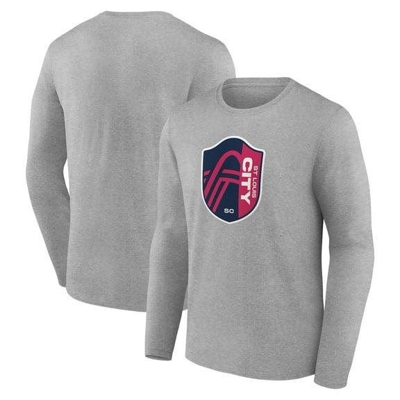Men's Gray St. Louis City SC Official Logo Long Sleeve T-Shirt