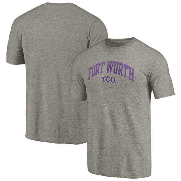 Men's Gray TCU Horned Frogs Arched City Tri-Blend T-Shirt