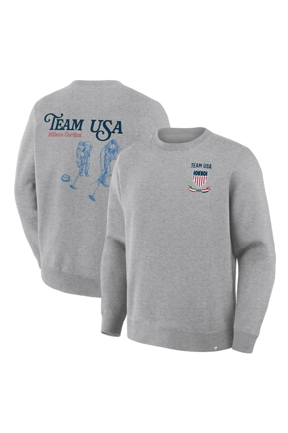 Men's Gray Team USA 2026 Winter Olympics Curling Sweatshirt