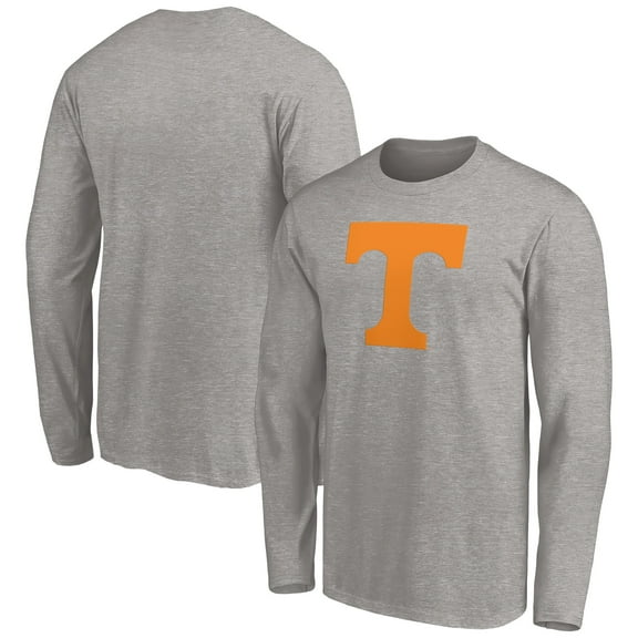 Men's Gray Tennessee Volunteers Team Logo Long Sleeve T-Shirt