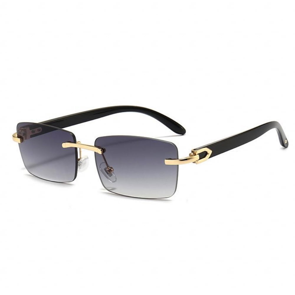 Retro Hip Hop Sunglasses for Men Women Fashion Flat Top Thick