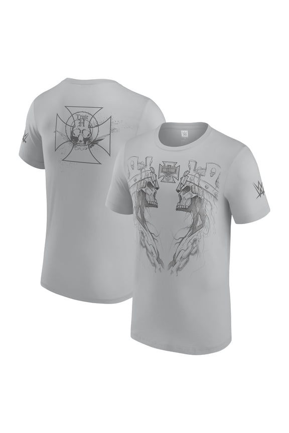 Men's Gray Triple H King of Kings Face-Off T-Shirt