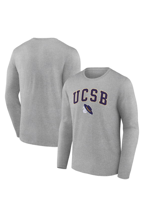 Men's Gray UC Santa Barbara Gauchos Campus Long Sleeve T-Shirt