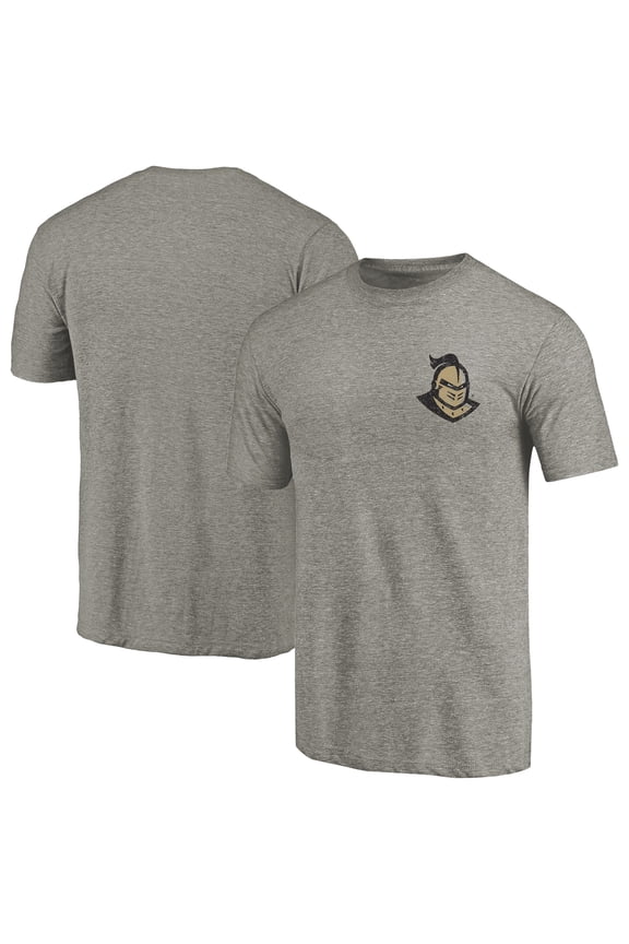 Men's Gray UCF Knights Primary Logo Left Chest Distressed Tri-Blend T-Shirt