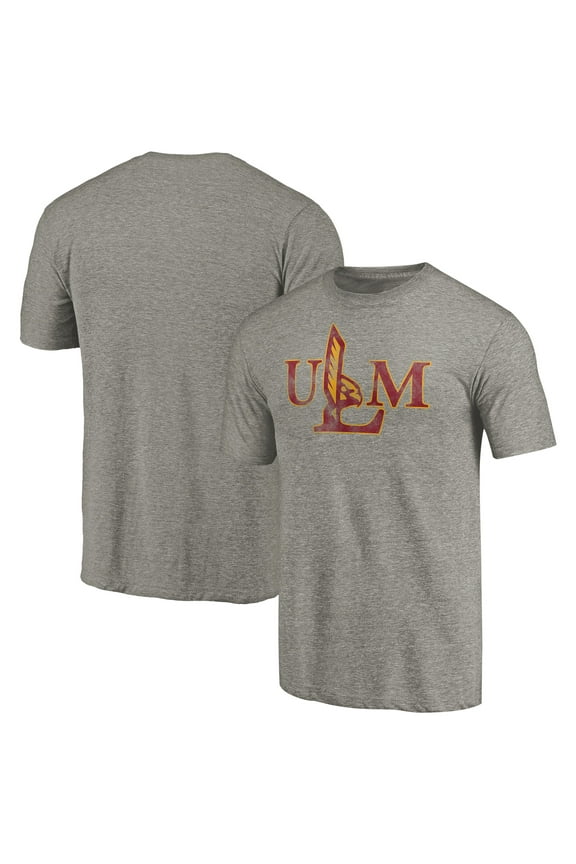 Men's Gray ULM Warhawks Classic Primary Tri-Blend T-Shirt