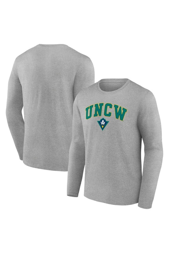 Men's Gray UNC Wilmington Seahawks Campus Long Sleeve T-Shirt