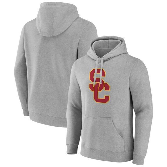 Men's Gray USC Trojans Logo Pullover Hoodie