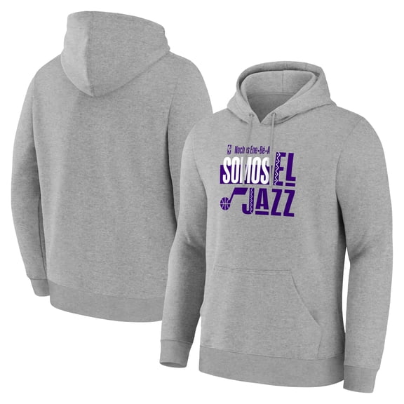 Men's Gray Utah Jazz Noches Training Hoodie