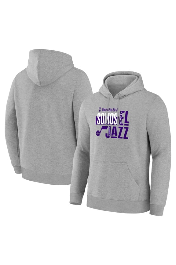 Men's Gray Utah Jazz Noches Training Hoodie