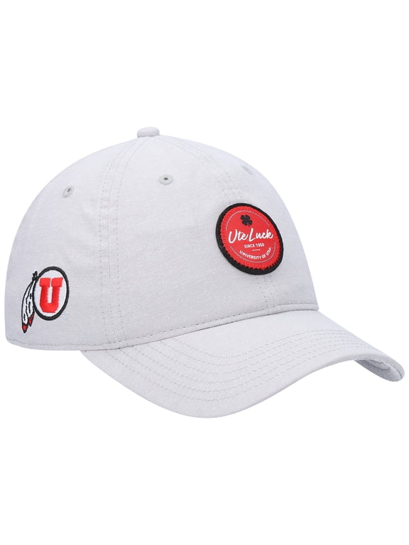 Men's Gray Utah Utes Oxford Circle Adjustable Hat