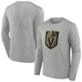 thumbnail image 1 of Men's Gray Vegas Golden Knights Primary Logo Team Long Sleeve T-Shirt, 1 of 3
