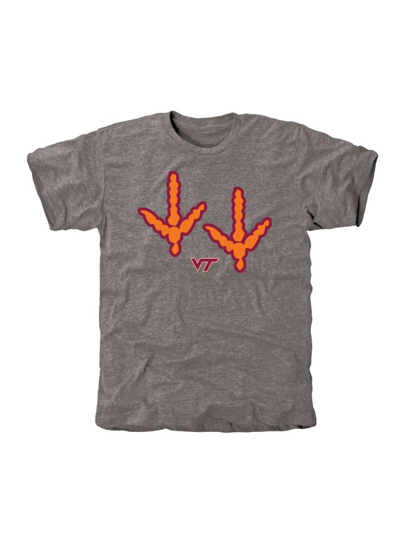 Men's Gray Virginia Tech Hokies Auxiliary Logo Tri-Blend T-Shirt