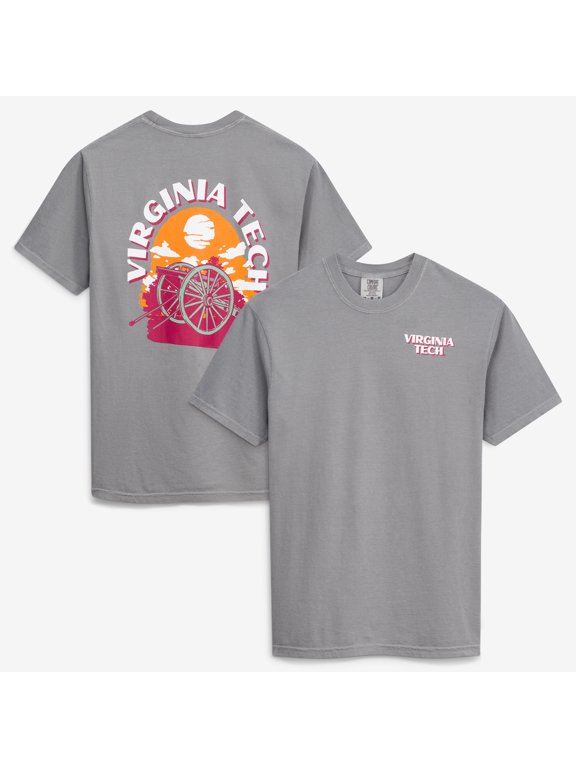 Men's Gray Virginia Tech Hokies Comfort Colors Team Statue T-Shirt