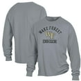 thumbnail image 1 of Men's ComfortWash Gray Wake Forest Demon Deacons Arch Logo Garment Dyed Long Sleeve T-Shirt, 1 of 3